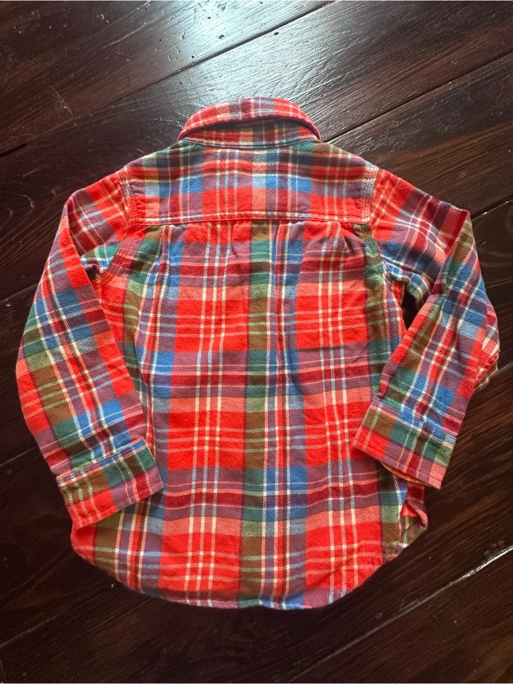 GAP Kids Red Plaid Cotton Flannel Button-Down Shirt